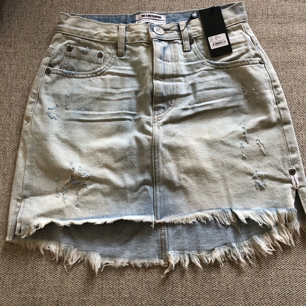 Denim mini skirt